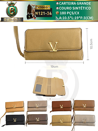 Carteira grande feminina 3 peças cor aleatório/cada peça R$18(Dica‼️Este anúncio possui compra avulsa ou em pacote)