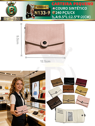 Carteira pequeno feminina 3 peças cor aleatório/cada peça R$15.00 （Dica ⚠Este anúncio possui compra KIT ou em pacote）