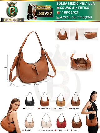 bolsa médio meia lua （Dica ‼️Este anúncio possui compra kit ou em pacote)