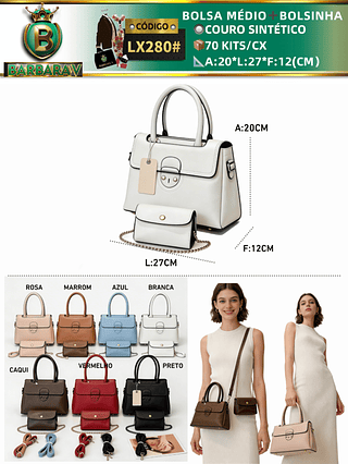 Kit bolsa Médio ➕Bolsinha（Dica ‼️Este anúncio possui compra avulso ou em pacote）