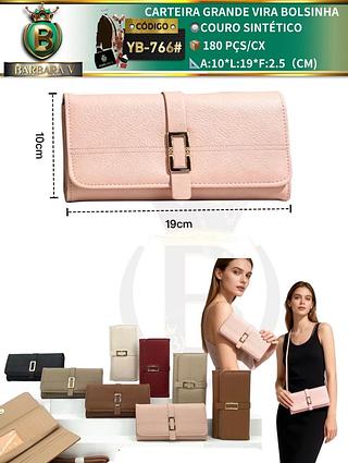 Carteira GRANDE VIRA BOLSINHA feminina 3 peças cor aleatório/cada peça R$18.00（Dica ‼️Este anúncio possui compra kit ou em pacote)