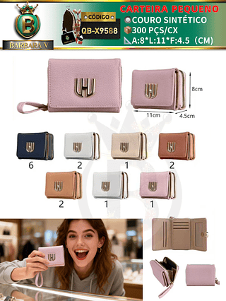 Carteira pequeno feminina 3 peças cor aleatório/cada peça R$15.00(Dica‼️Este anúncio possui compra avulsa ou em pacote)