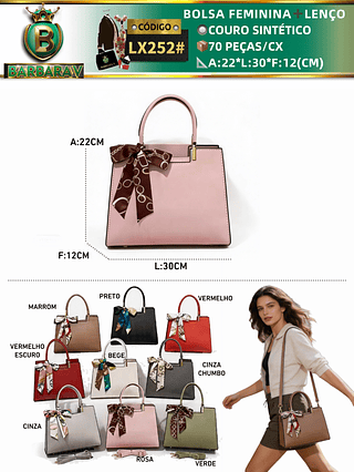 Bolsa feminina com lenço (Dica‼️Este anúncio possui compra avulsa ou em pacote)