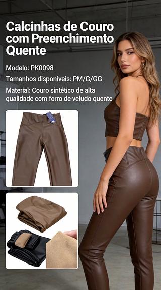 Pacote 24 peças cor e tamanho sortido Calça Disco Cirrê Hot Pants Encorpada Detalhe Em Botão Legging Cintura Alta Moda Feminina Tendência Cada peça R$48