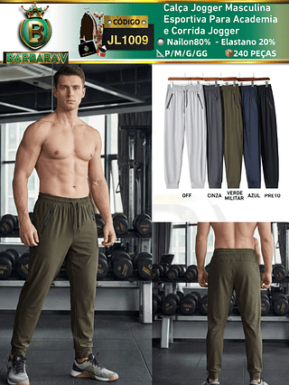 3 peças Calça Jogger Masculina Esportiva Para Academia e Corrida Jogger（Dica ‼️Este anúncio possui compra KIT ou em pacote）