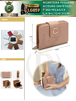 Carteira pequeno feminina 3 peças cor aleatório/cada peça R$15(Dica‼️Este anúncio possui compra avulsa ou em pacote)