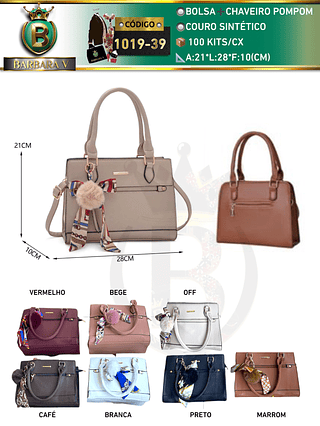 Bolsa médio com chaveiro pompom (Dica‼️Este anúncio a compra avulso ou em pacote）