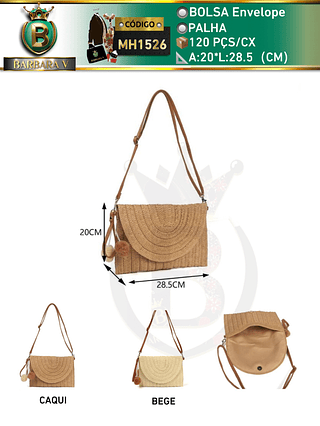 Bolsinha envelope palha （Dica ‼️Este anúncio possui compra KIT ou em pacote）