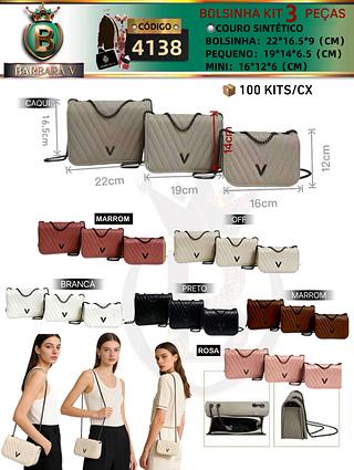 Kit bolsinha 3 peças(Dica‼️Este anúncio a compra avulso ou em pacote）