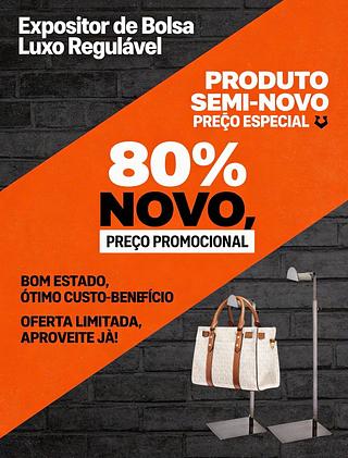 Expositor de Bolsa Luxo - Regulável 3 Peças por R$100. PRODUTO SEMI-NOVO PREÇO ESPECIAL 80% NOVO, PREÇO PROMOCIONAL