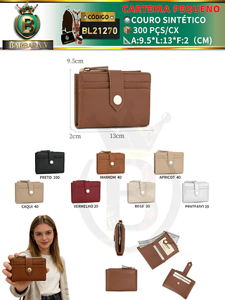 Carteira pequeno feminina 3 peças cor aleatório/cada peça R$16.00(Dica‼️Este anúncio possui compra avulsa ou em pacote)