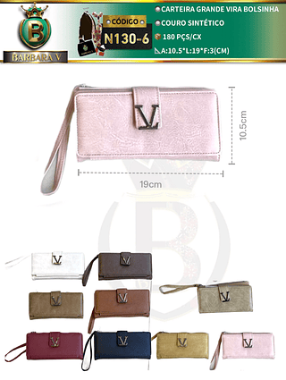 Carteira grande feminina 3 peças cor aleatório/cada peça R$18(Dica‼️Este anúncio possui compra avulsa ou em pacote)