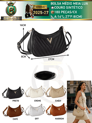 Bolsa médio meia lua（Dica ‼️Este anúncio possui compra kit ou em pacote)