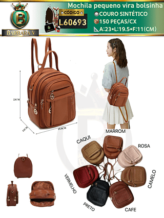 mochila pequeno vira bolsinha (Dica‼️Este anúncio possui compra avulso ou em pacote）