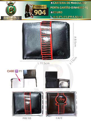 Carteira de masculino porta RJ/Cartão