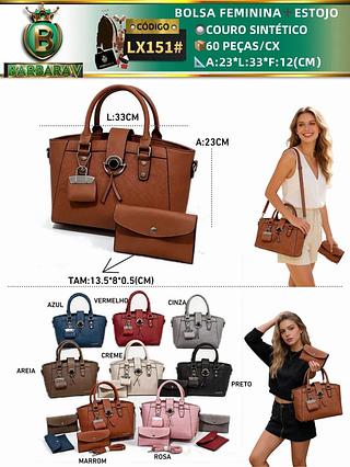 bolsa feminina com estojo(Dica‼️Este anúncio a compra avulso ou em pacote)