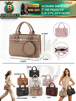 Bolsa médio com estojo(Dica‼️Este anúncio possui compra avulsa ou em pacote)
