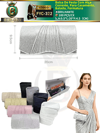 Bolsa De Festa Com Alça Corrente, Para Casamento, Balada, Formatura （Dica ‼️Este anúncio possui compra KIT ou em pacote）