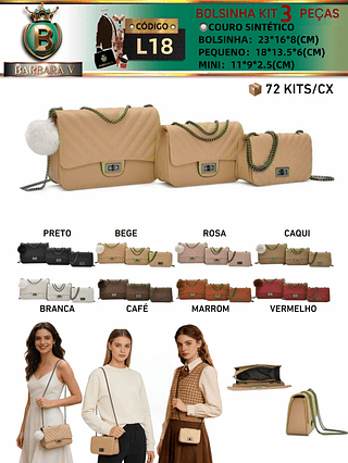 Kit 3 Peças bolsinha(Dica‼️Este anúncio a compra KIT ou em PACOTE）