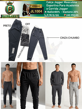 3 peças Calça Jogger Masculina Esportiva Para Academia e Corrida Jogger（Dica ‼️Este anúncio possui compra KIT ou em pacote）