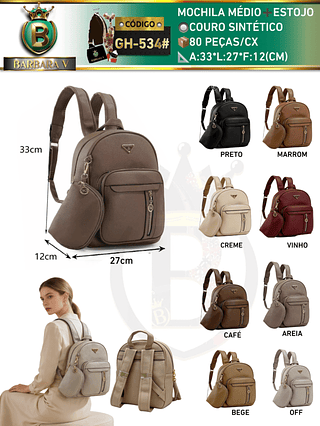 Mochila médio com estojo (Dica‼️Este anúncio possui compra avulsa ou em pacote)