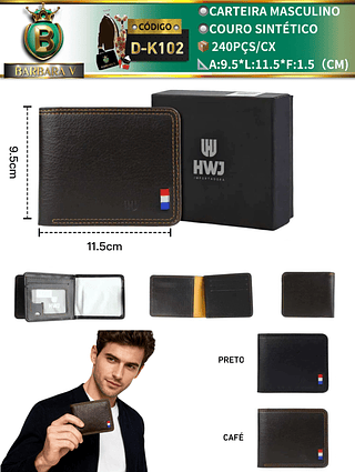 Carteira masculino (Dica‼️Este anúncio a compra avulso ou em pacote）