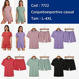 Pacote 24 kits cor e tamanho sortido Conjunto esportivo casual feminina/Cada kit R$42