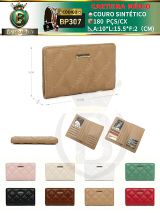 Carteira médio feminina 3 peças cor aleatório/cada peça R$15.00 （Dica ⚠Este anúncio possui compra KIT ou em pacote）