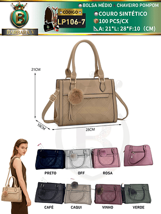 Bolsa médio com chaveiro pompom （Dica ‼️Este anúncio possui compra KIT ou em pacote）