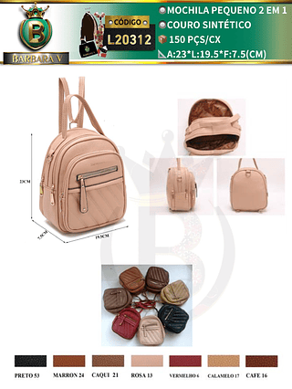 Mochila pequena 2 em 1（Dica ‼️Este anúncio possui compra KIT ou em pacote）