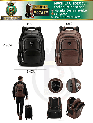 MOCHILA UNISEX Com fechadura de senha(Dica‼️Este anúncio possui compra avulsa ou em pacote)