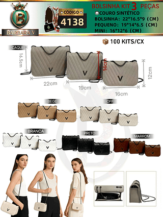 Kit bolsinha 3 peças(Dica‼️Este anúncio a compra avulso ou em pacote）