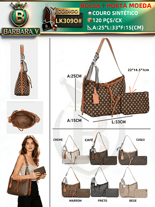 Kit bolsa com porta moeda （Dica ‼️Este anúncio possui compra avulso ou em pacote）