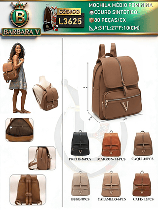 Mochila médio feminina(Dica‼️Este anúncio possui compra avulsa ou em pacote)