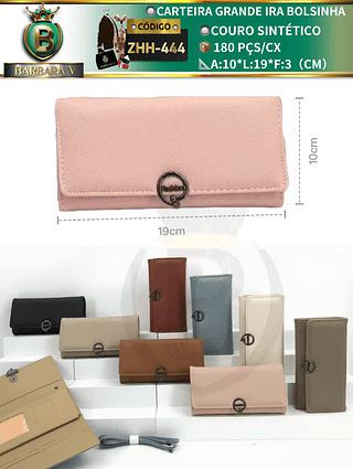 Carteira GRANDE VIRA BOLSINHA feminina 3 peças cor aleatório/cada peça R$18.00（Dica ‼️Este anúncio possui compra kit ou em pacote)
