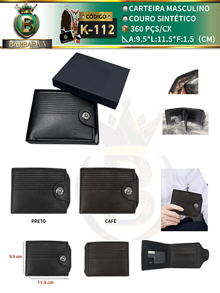 Carteira masculino （Dica ‼️Este anúncio possui compra KIT ou em pacote）