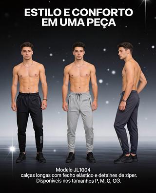 Calça Jogger Masculina Esportiva Para Academia e Corrida Jogger pacote com 24 peças cor e tamanho sortido cada peça R$37