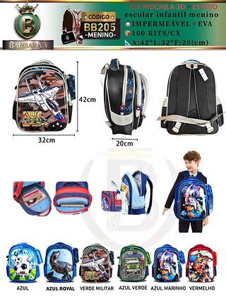 KIT MOCHILA 3D+ ESTOJO escolar infantil menino （Dica‼️Este anúncio possui compra avulso ou em pacote）