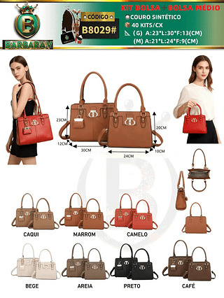 kit bolsa+bolsa médio 2 peças （Dica ‼️Este anúncio possui compra kit ou em pacote)