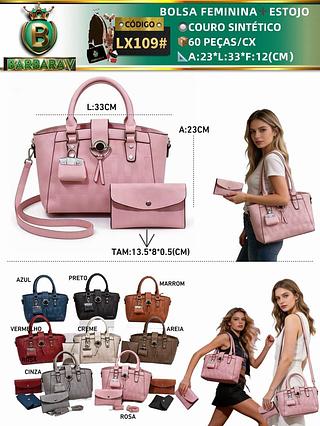 bolsa feminina com estojo (Dica‼️Este anúncio a compra avulso ou em pacote)