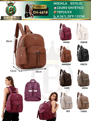 mochila feminina com estojo（Dica ‼️Este anúncio possui compra KIT ou em pacote）