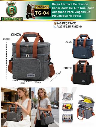 Bolsa Térmica De Grande Capacidade De Alta Qualidade Adequada Para Viagens De Piquenique Na Praia(Dica‼️Este anúncio possui compra avulsa ou em pacote)
