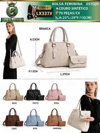 Bolsa feminina com estojo (Dica‼️Este anúncio possui compra avulsa ou em pacote)