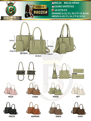 Kit bolsa+bolsa médio（Dica ‼️Este anúncio possui compra KIT ou em pacote）