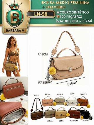 bolsa médio feminina (Dica‼️Este anúncio a compra avulso ou em pacote)