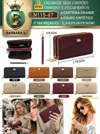 Carteira GRANDE feminina 3 peças cor aleatório/cada peça R$18.00（Dica ‼️Este anúncio possui compra kit ou em pacote)