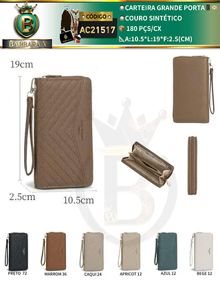 Carteira grande feminina 3 peças cor aleatório/cada peça R$15(Dica‼️Este anúncio possui compra avulsa ou em pacote)