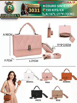 Kit bolsinha com carteira/P（Dica ⚠️Este anúncio possui compra KIT ou em pacote）