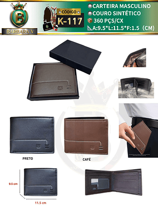 Carteira masculino （Dica ‼️Este anúncio possui compra KIT ou em pacote）