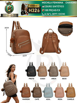 Mochila feminina com chaveiro（Dica ‼️Este anúncio possui compra kit ou em pacote)